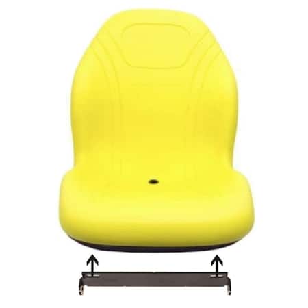 Aftermarket Skid Steer Yellow Bucket Seat Fits John Deere 240 250 315 328D 332 7775 ETC SEQ90-0437